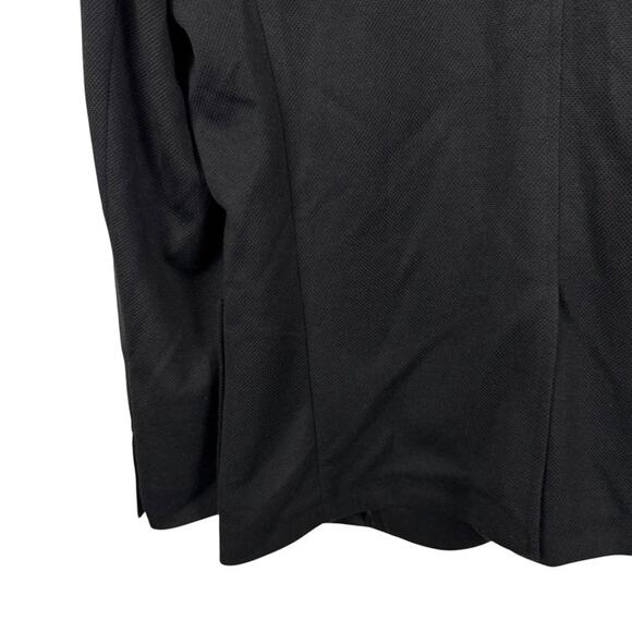 PJ Paul Jones Mens Knit Stretch Washable Suit Jacket Solid Black Blazer sz M - Picture 12 of 16